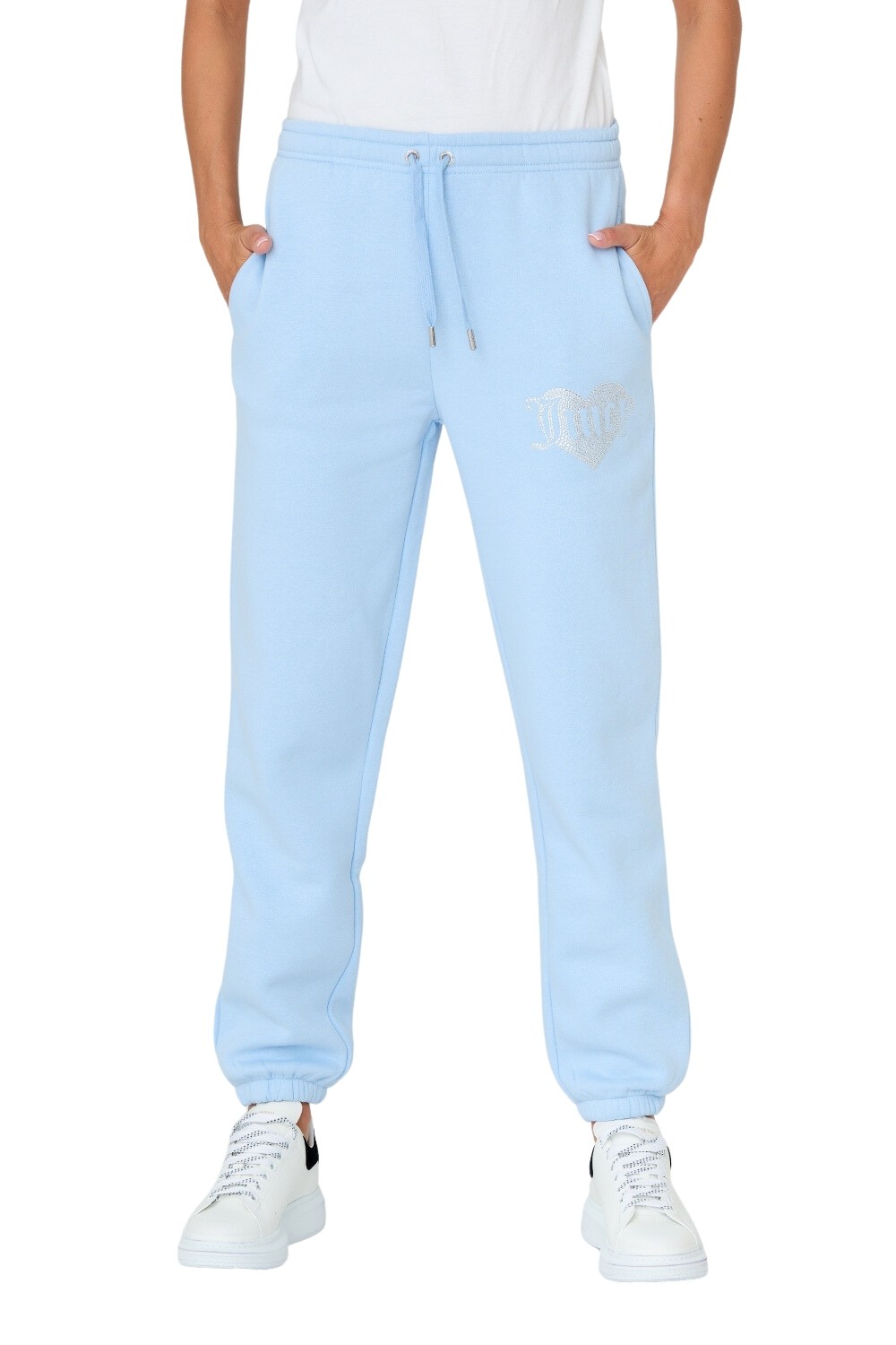 JUICY COUTURE Błękitne spodnie Heart Diamante