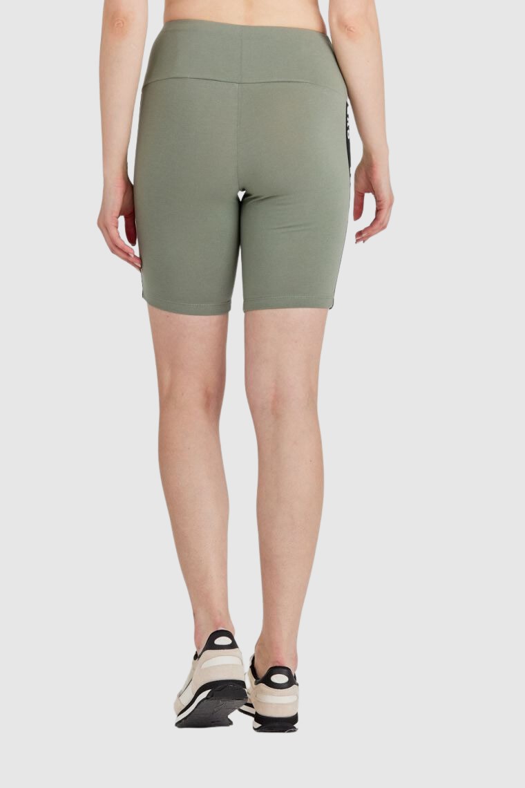 GUESS Zielone legginsy damskie z lampasami
