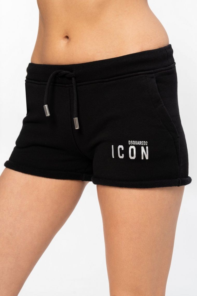 DSQUARED2 Czarne szorty damskie Icon