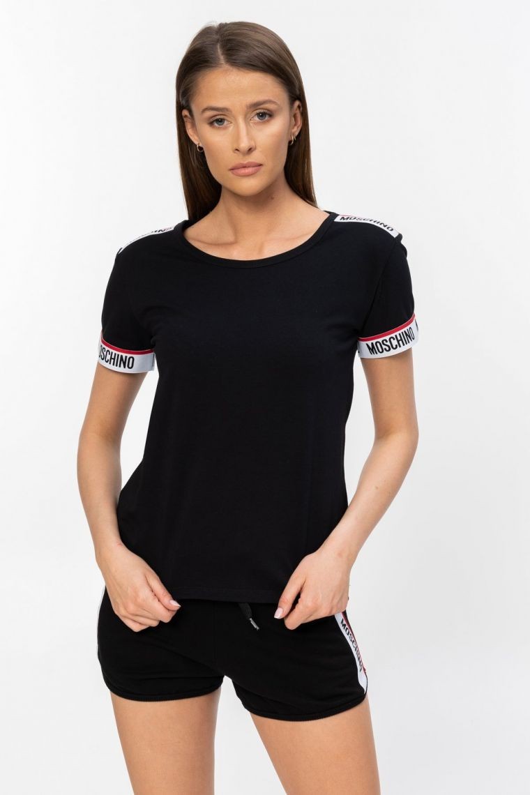 MOSCHINO Чорні жіночі шорти з кантами