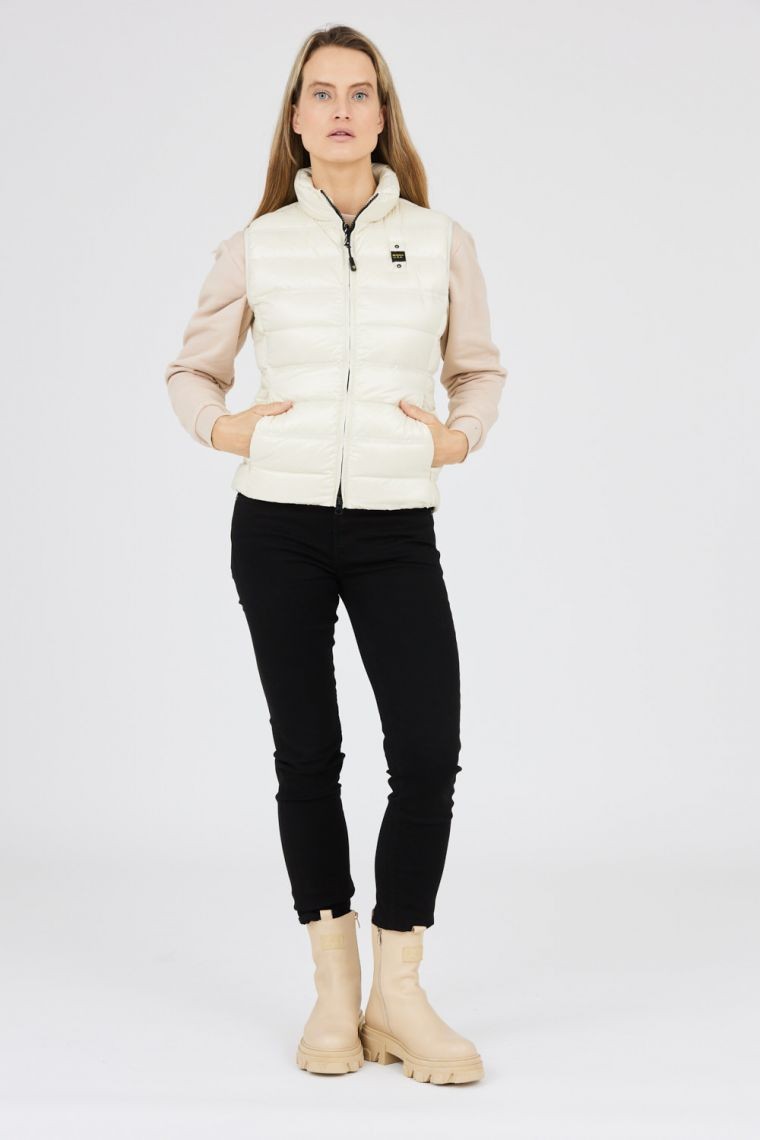 BLAUER Ecru bezrękawnik damski Sherri