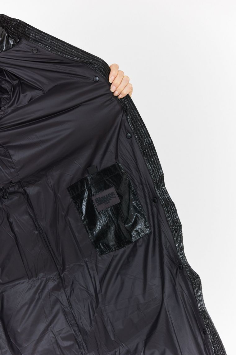 BLAUER Black naomi down coat with detachable hood