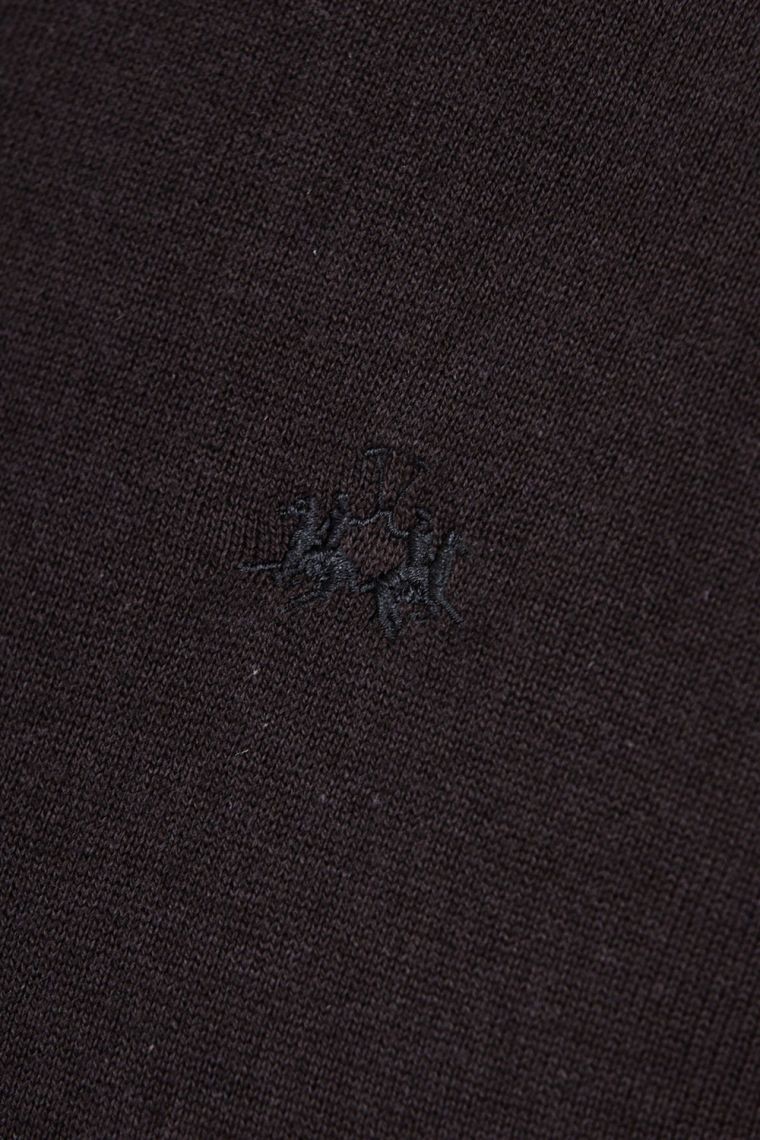 LA MARTINA Czarny sweter męski z golfem