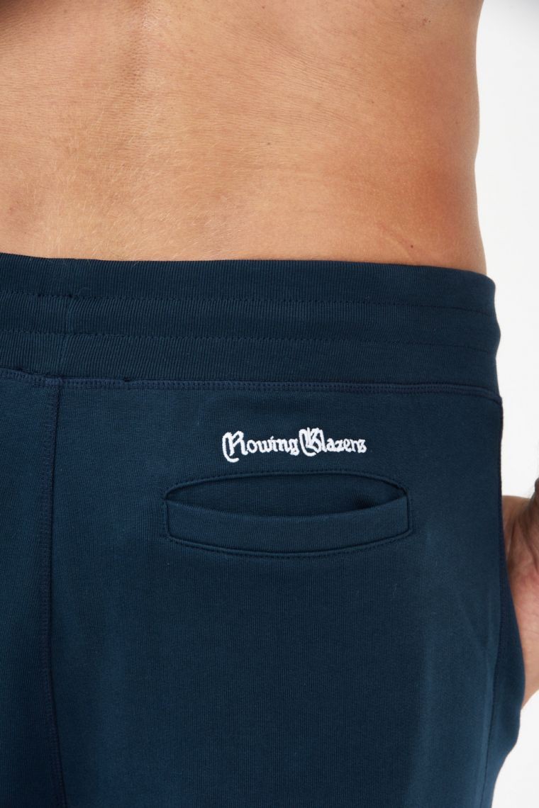 LA MARTINA Granatowe spodnie dresowe z wyszywanym logo