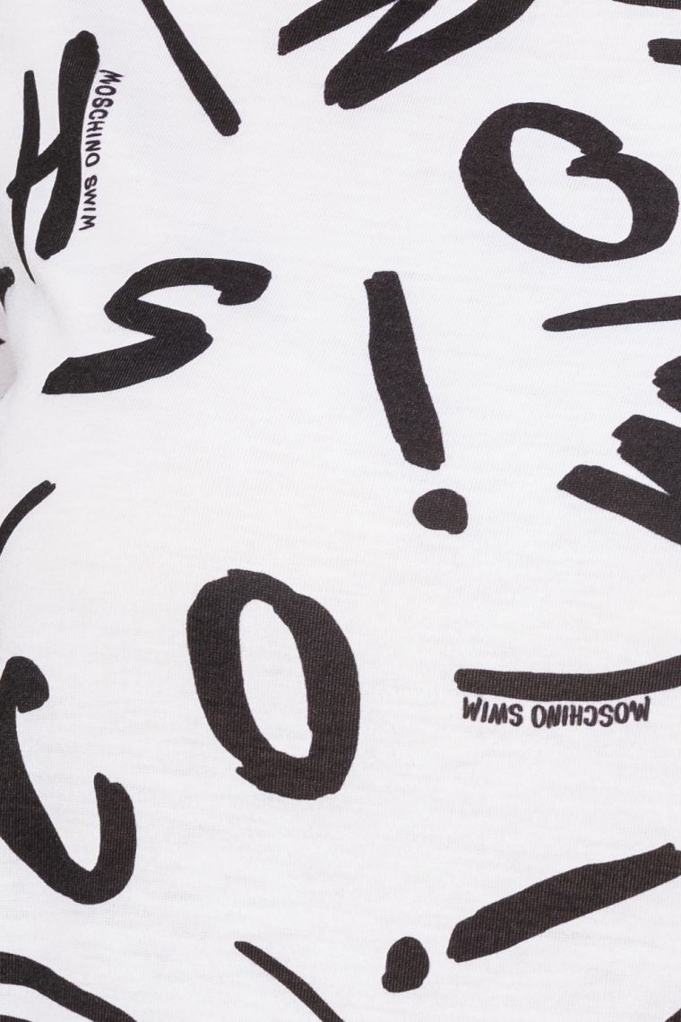 MOSCHINO White t-shirt in black letters