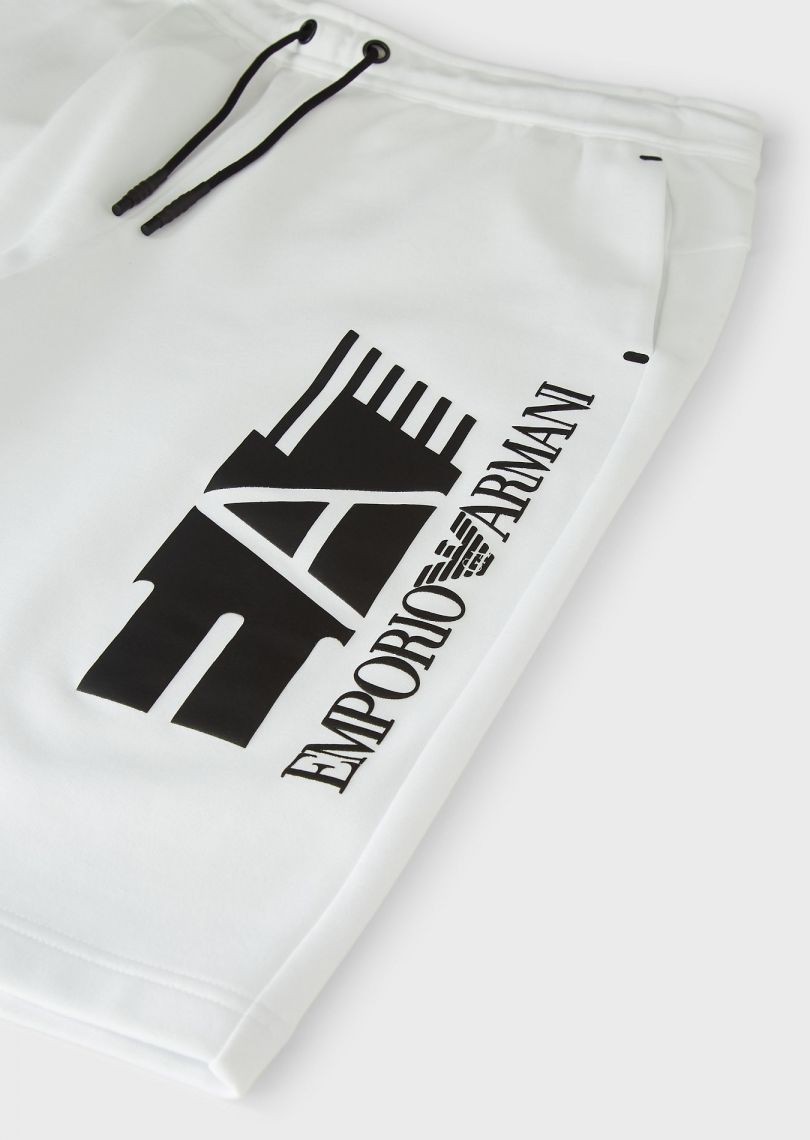 EA7 EMPORIO ARMANI Men's sports shorts, white Ventus 7