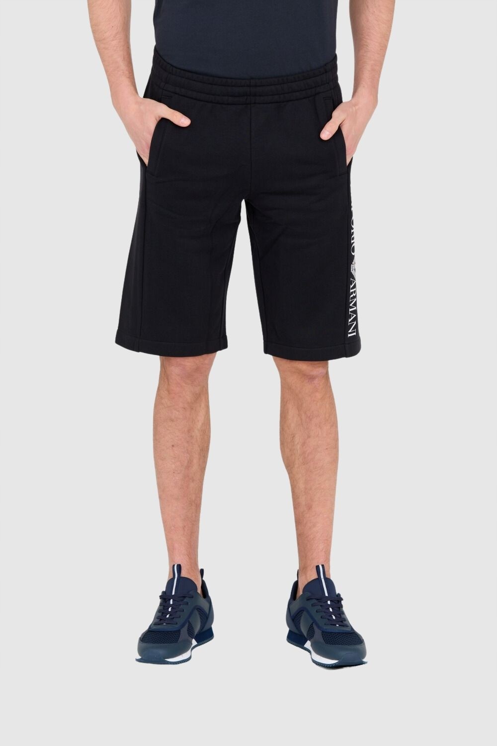 EA7 Black men's sweat shorts