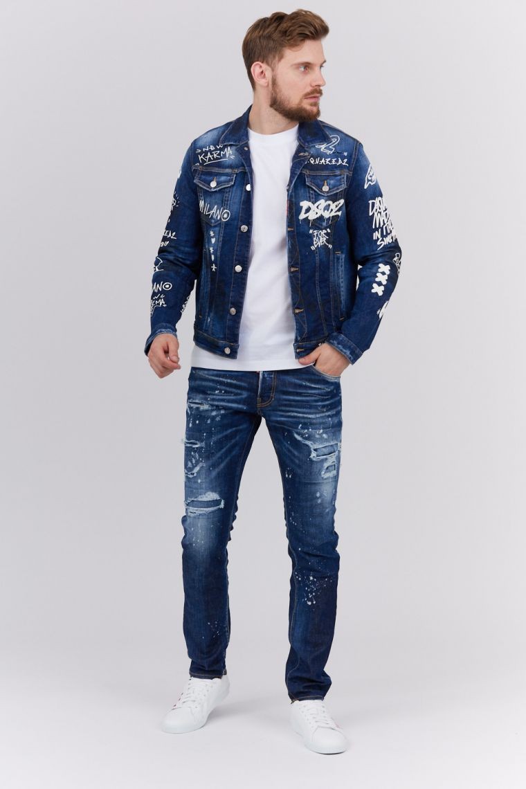 DSQUARED2 Чоловічі темно-сині джинси COOL GUY JEANS