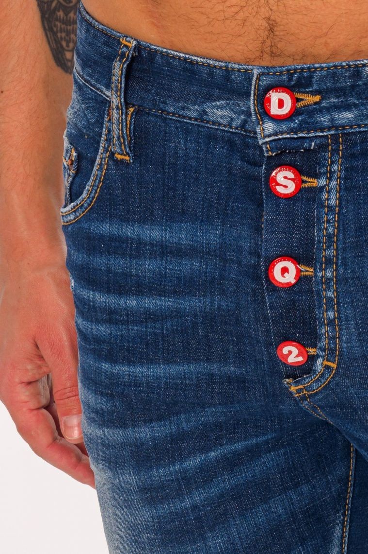DSQUARED2 Niebieskie jeansy męskie Skater jean