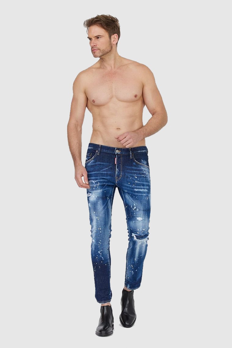 DSQUARED2 Niebieskie jeansy męskie Skater jean