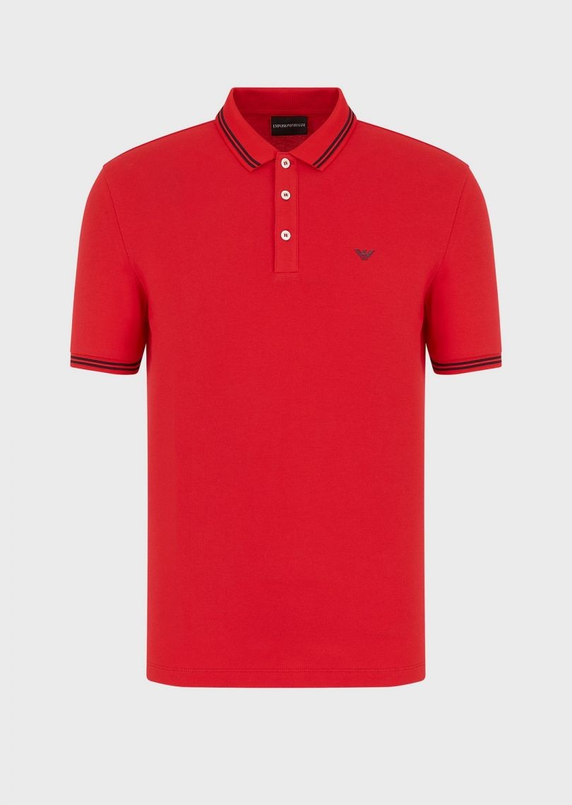 EMPORIO ARMANI Чоловіча червона сорочка-поло