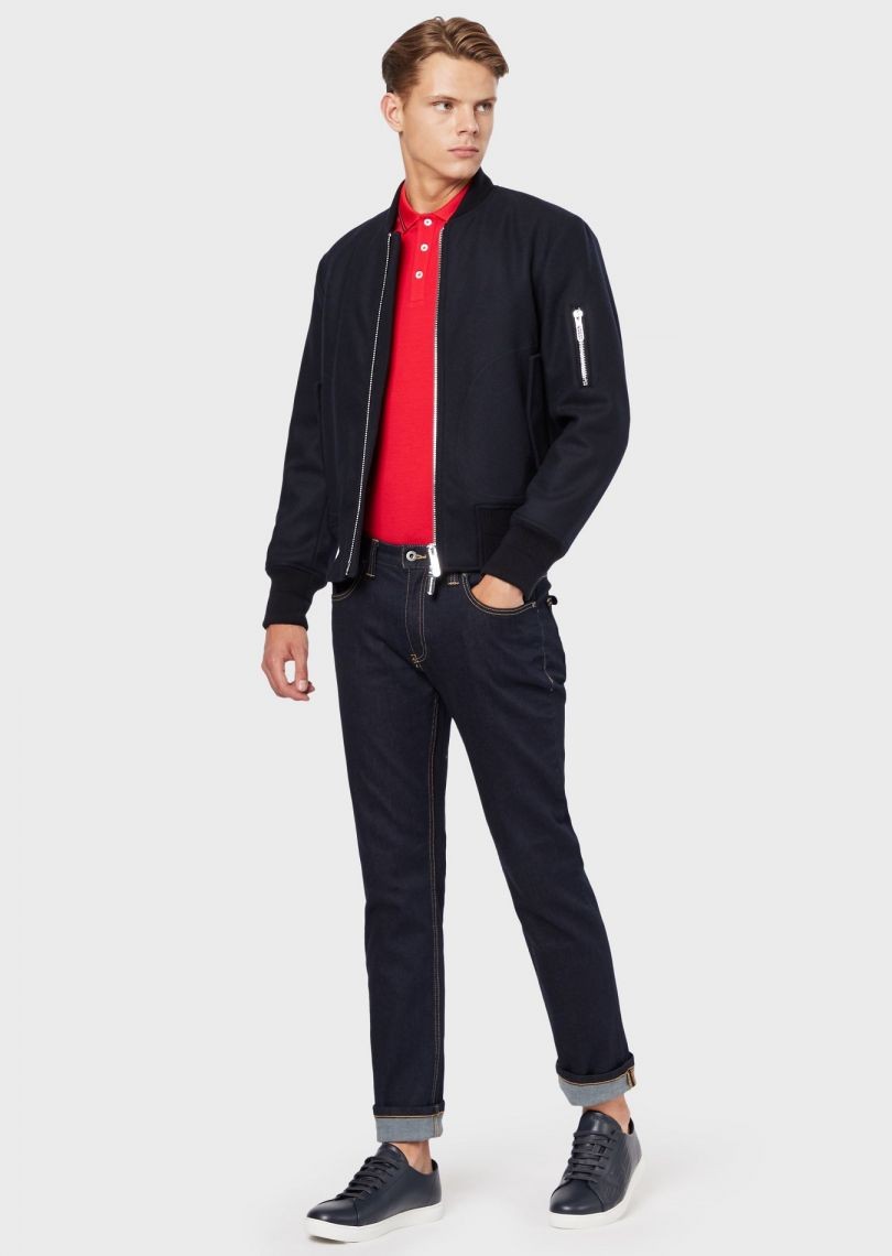 EMPORIO ARMANI Чоловіча червона сорочка-поло