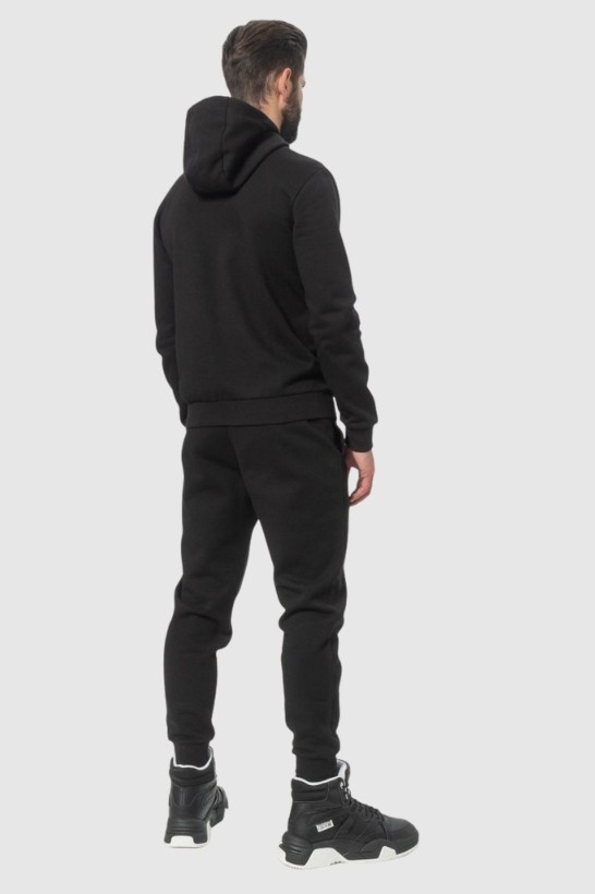 EA7 Czarny dres męski z neonowym logo