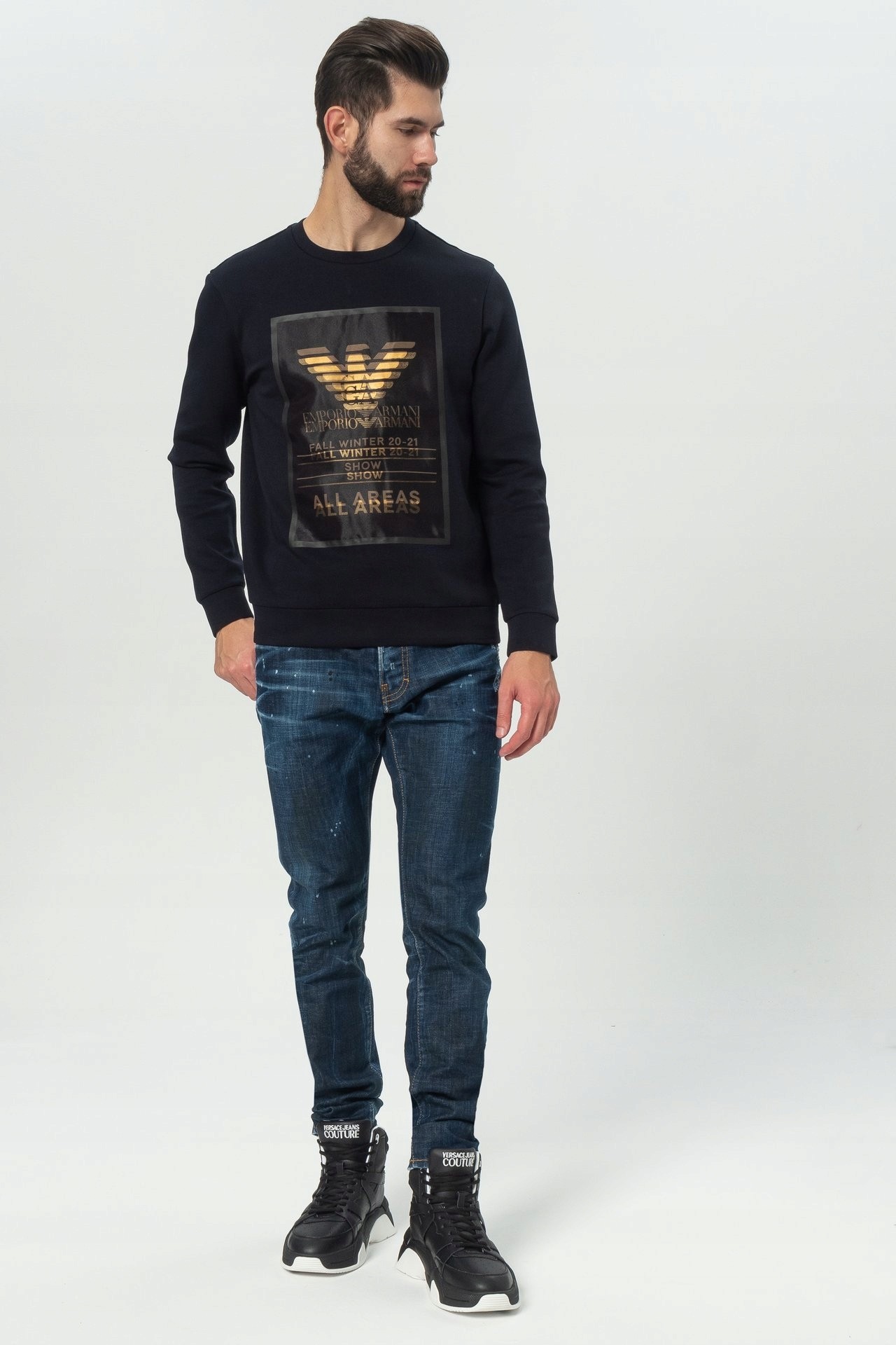 DSQUARED2 Granatowe jeansy cool guy jean