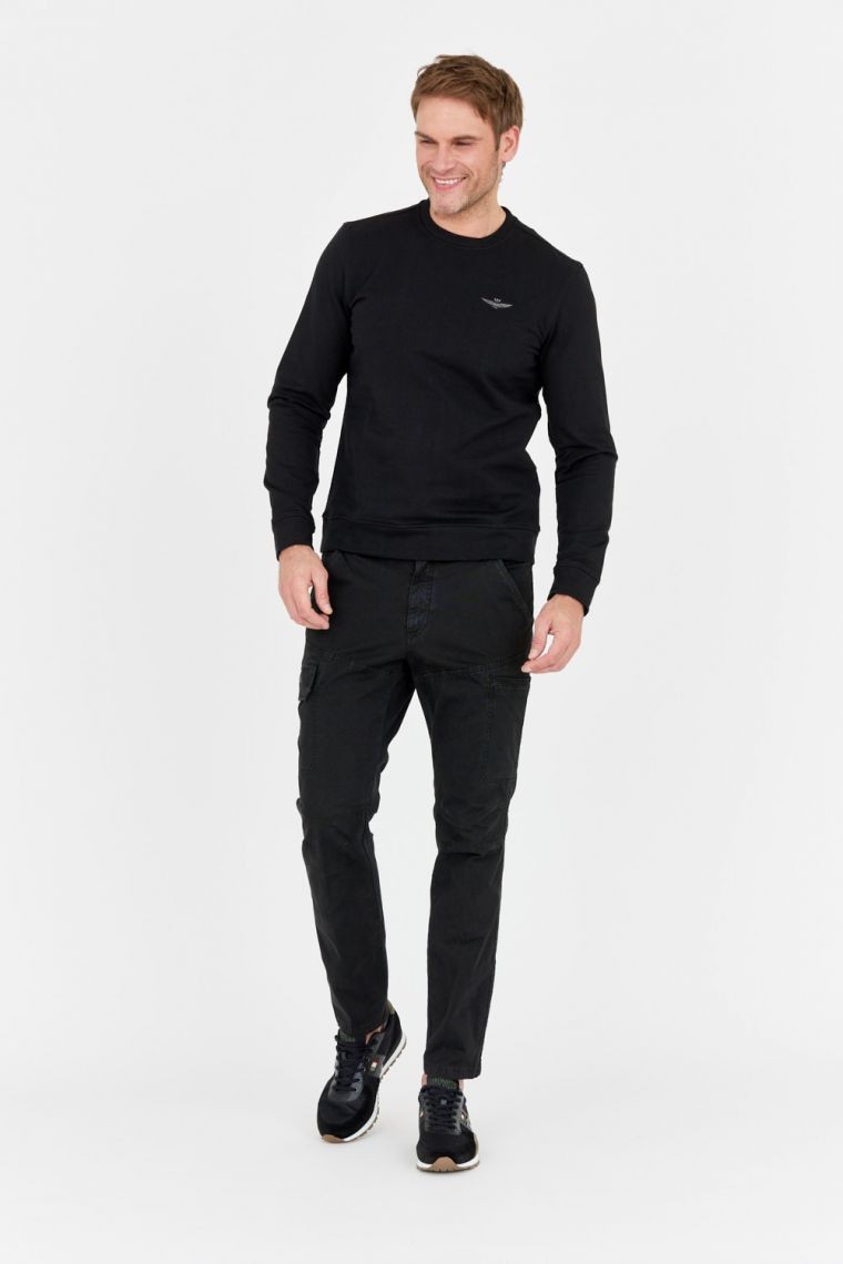 AERONAUTICA MILITARE Black men's sweatshirt