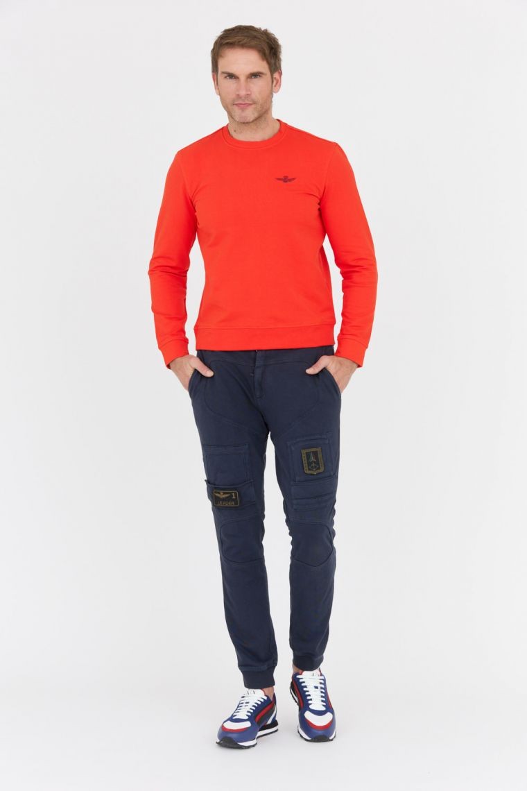 AERONAUTICA MILITARE Red men's sweatshirt