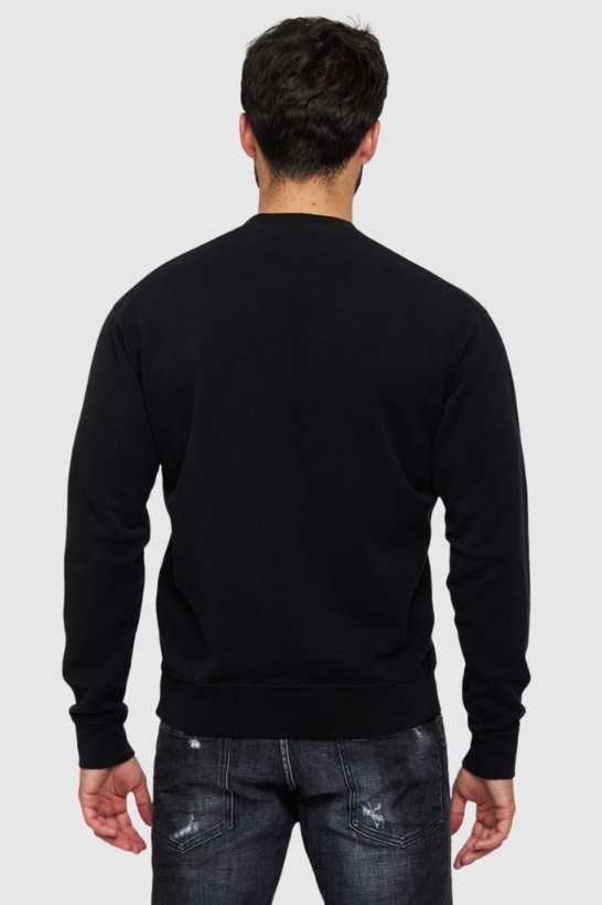 DSQUARED2 Black men's sweatshirt with red logo