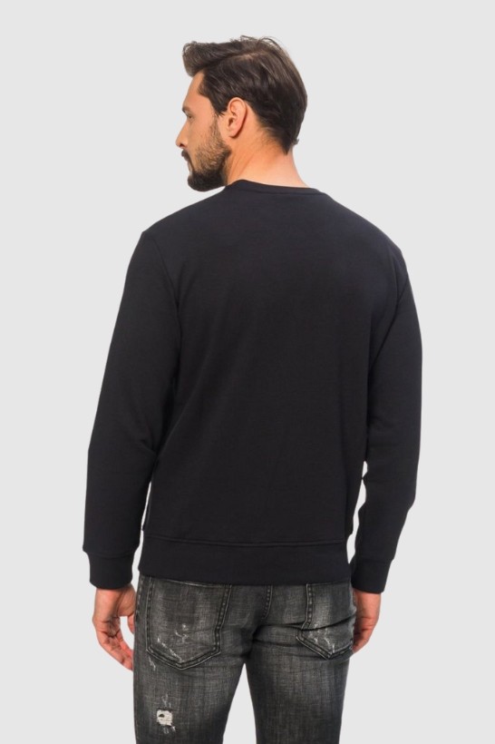 EMPORIO ARMANI Granatowa bluza męska z białym wyszywanym logo