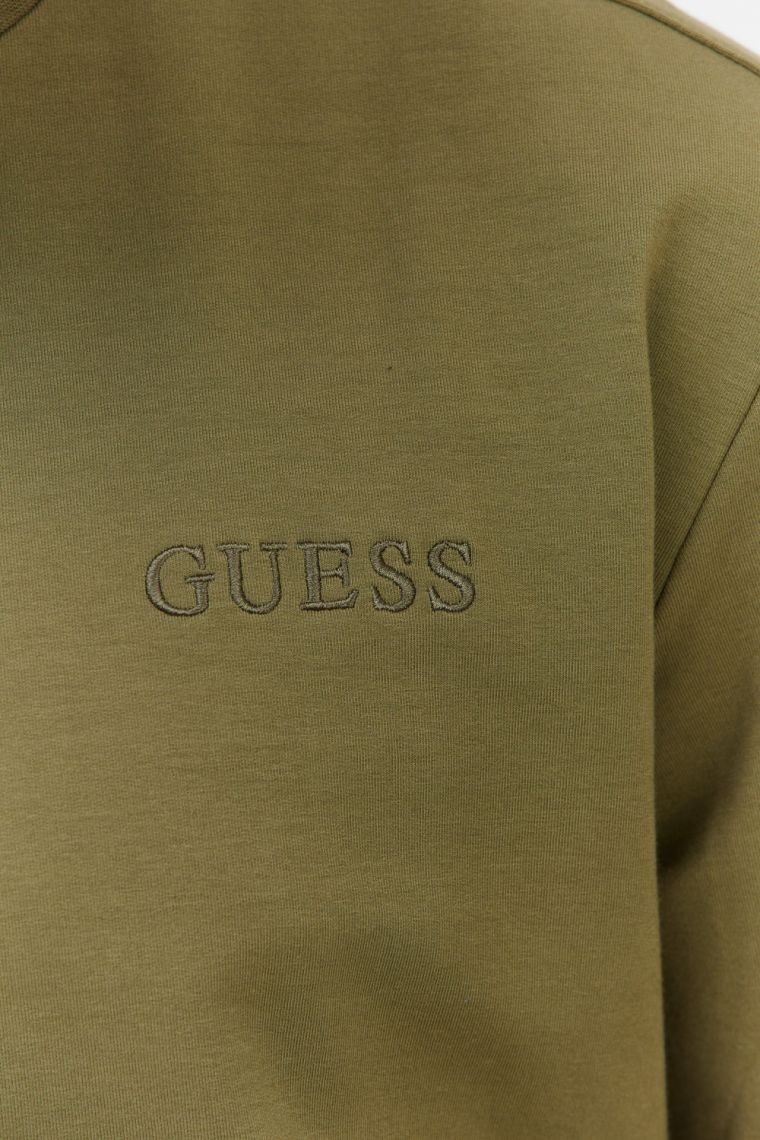 GUESS Чоловічий світшот зелений з вишитим логотипом