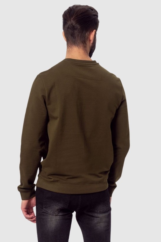 GUESS Zielona bluza męska z trójkątnym logo