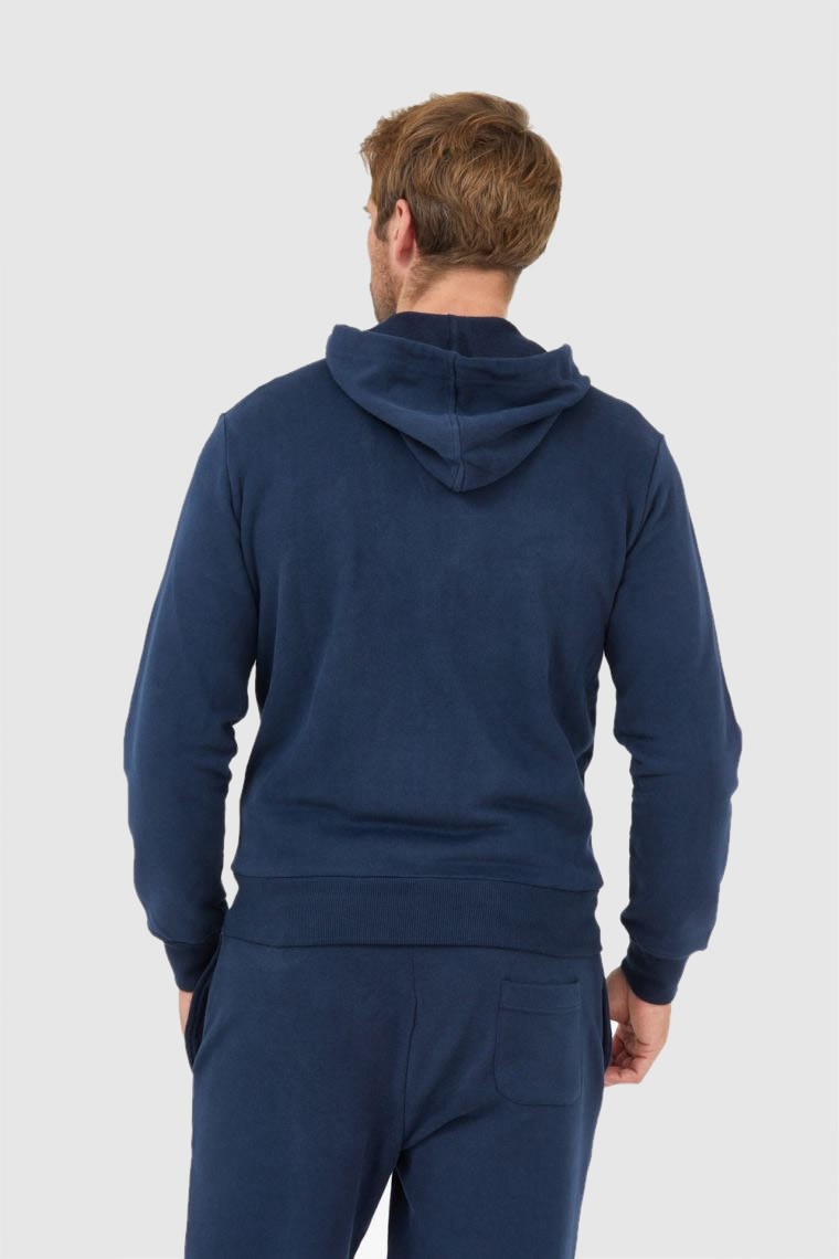 LA MARTINA Men's navy blue zip-up hoodie