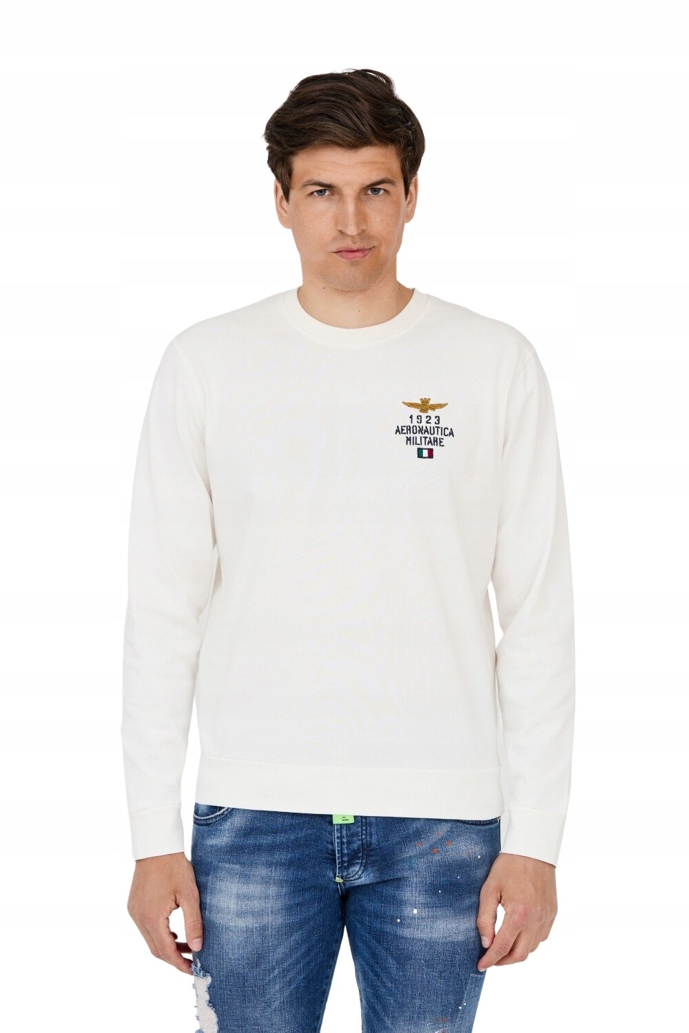 AERONAUTICA MILITARE Męska biała bluza