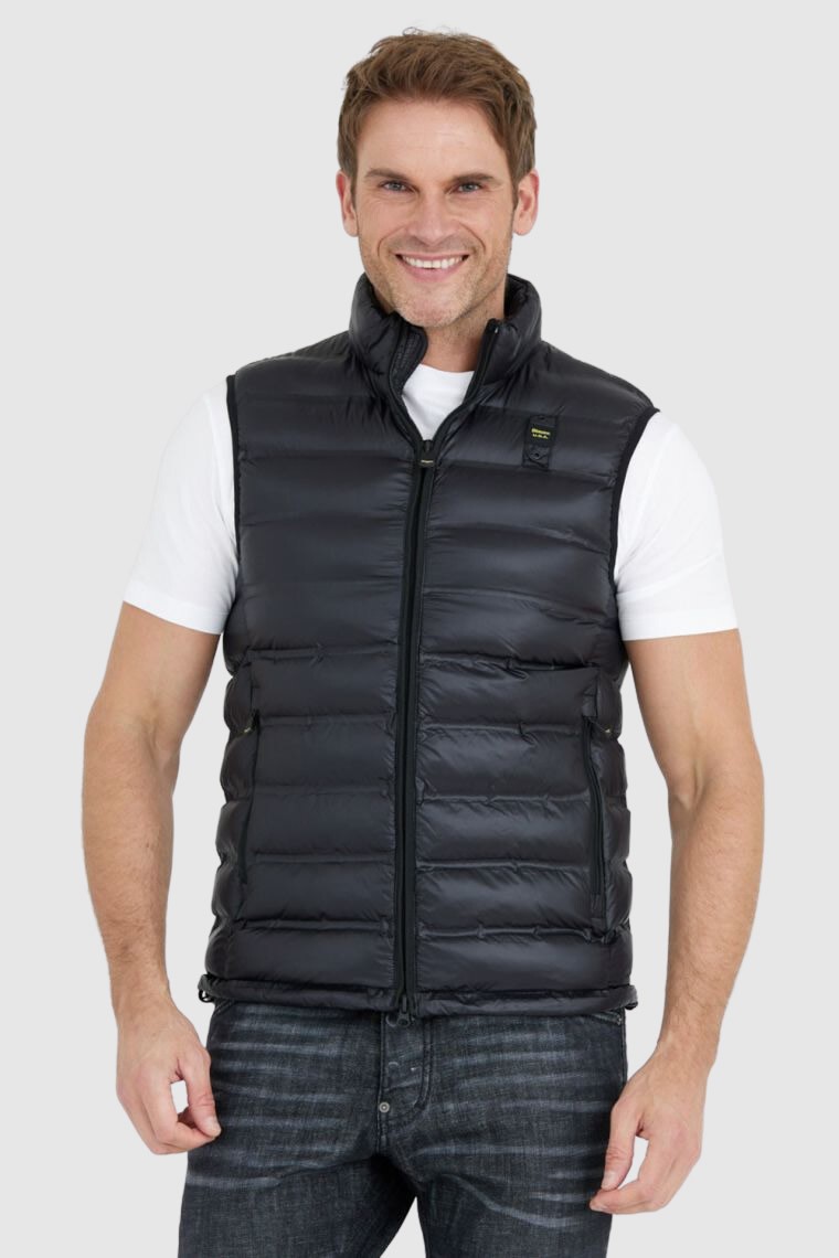 BLAUER Black men's Logan down sleeveless jacket