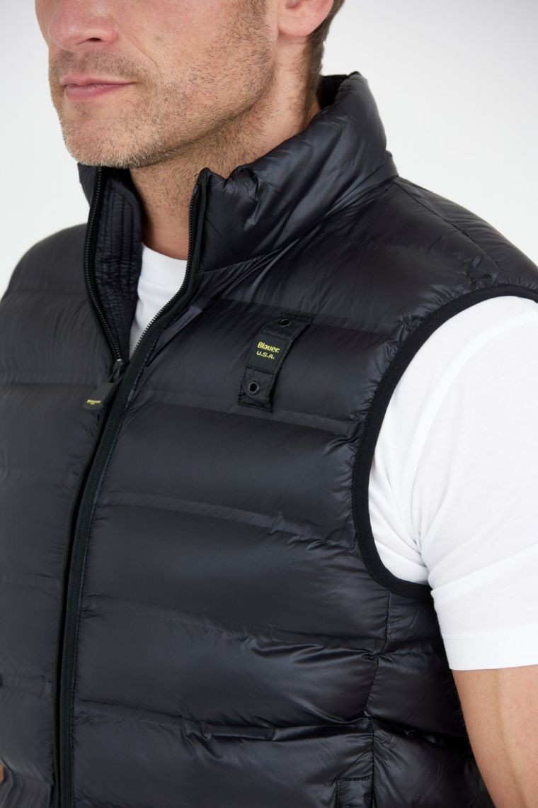 BLAUER Black men's Logan down sleeveless jacket