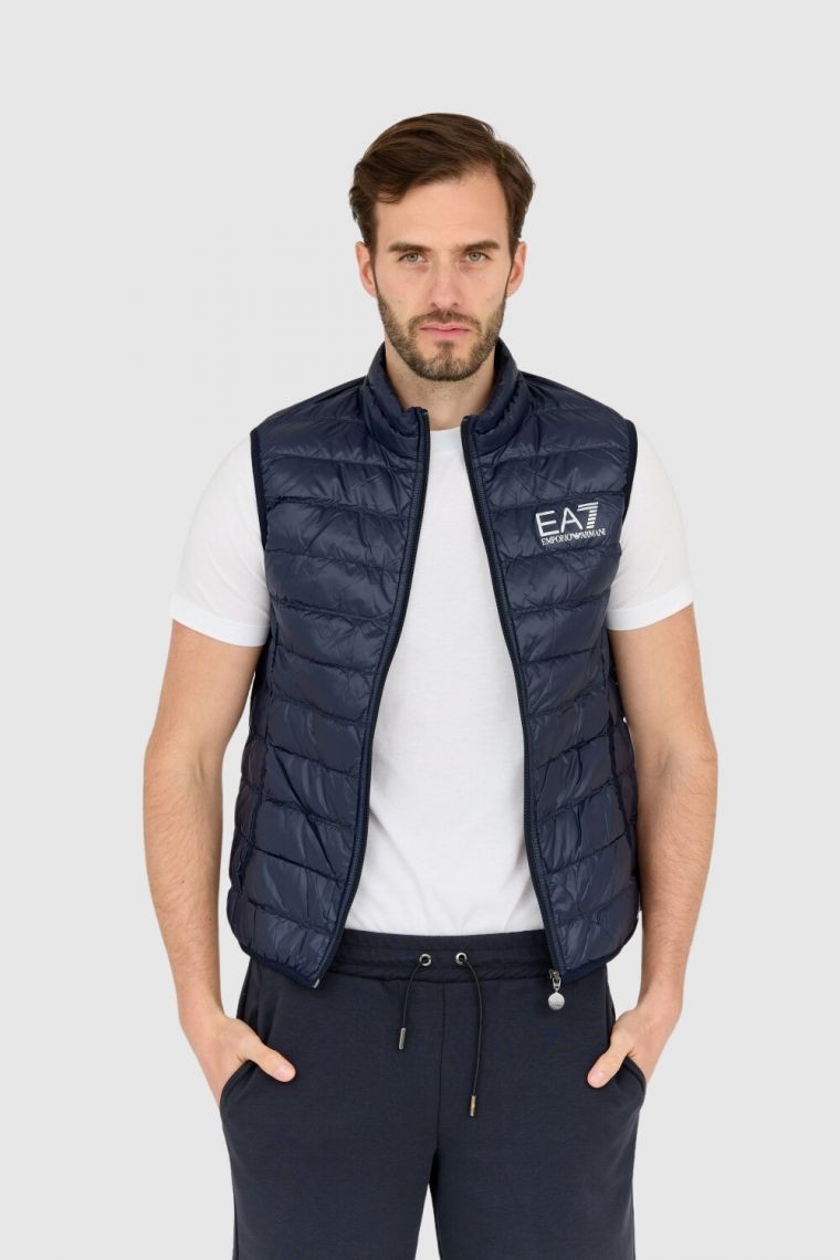 EA7 Sleeveless down shirt navy blue