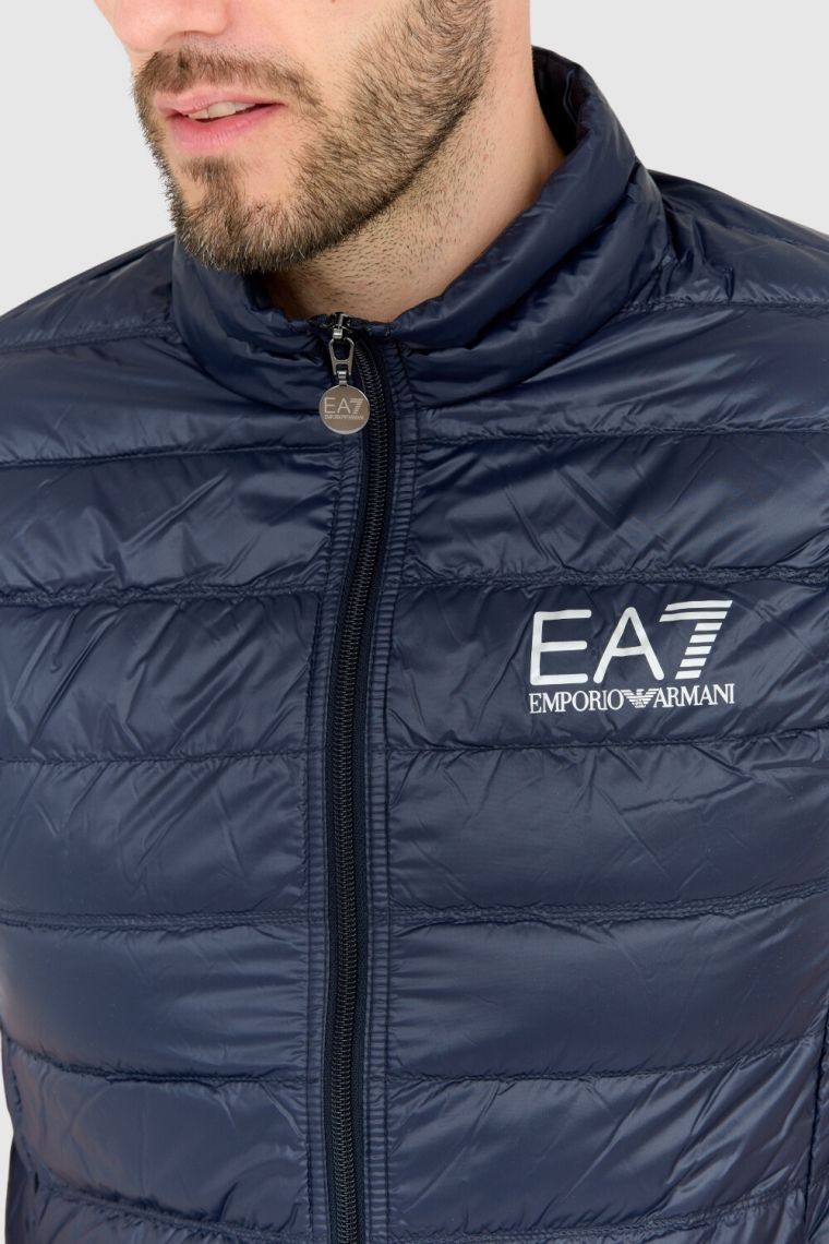 EA7 Sleeveless down shirt navy blue