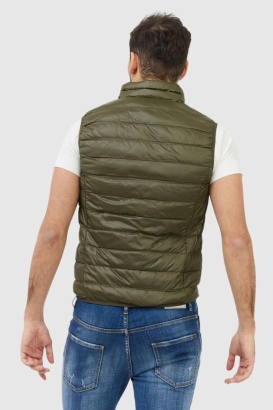 EA7 Зелена чоловіча безрукавка зі сріблястим логотипом