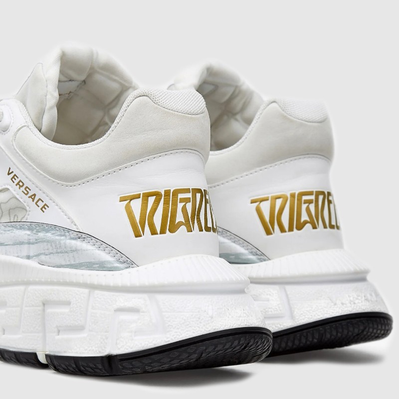 VERSACE Białe sneakersy damskie Trigreca