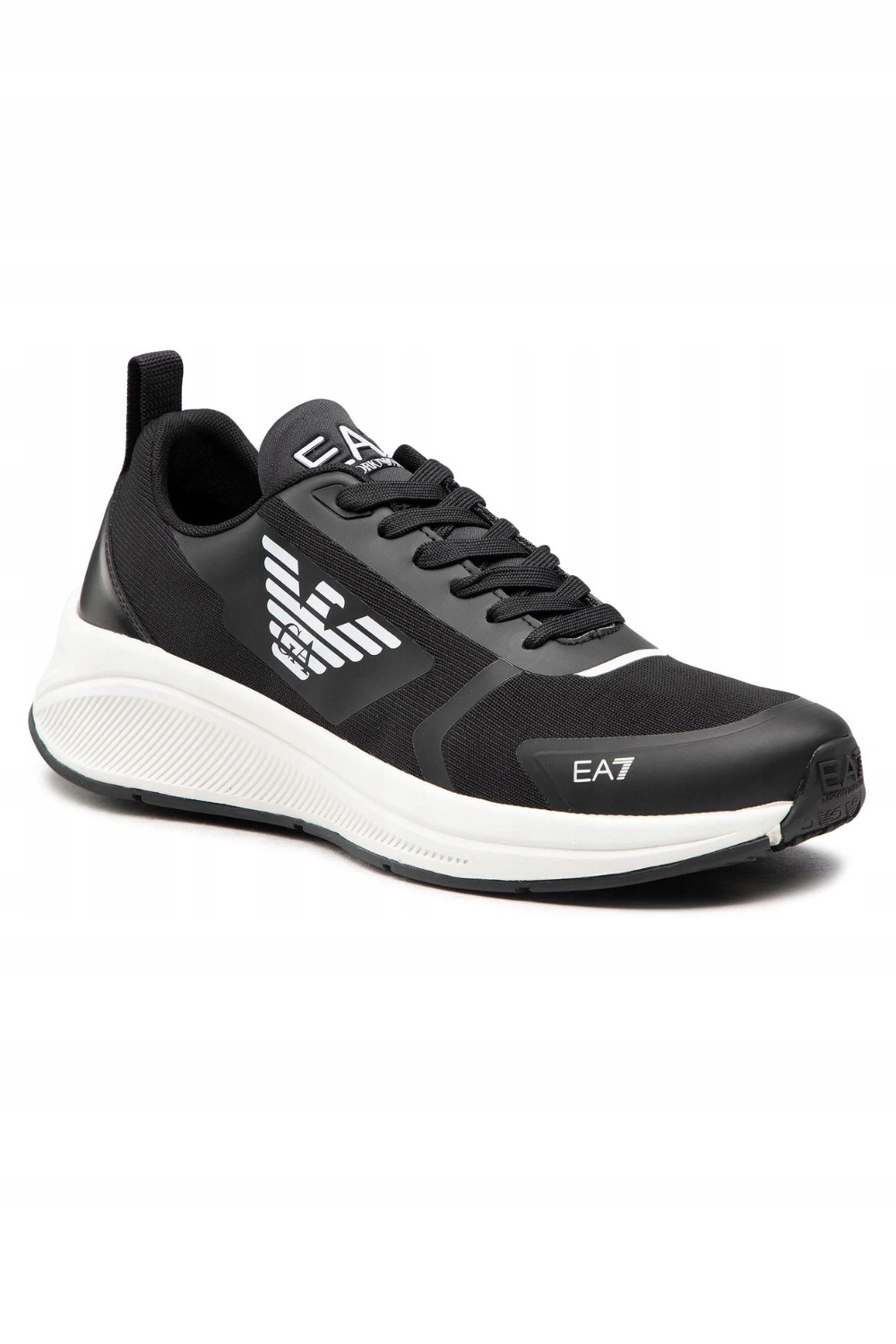 EA7 Black sneakers with white logo