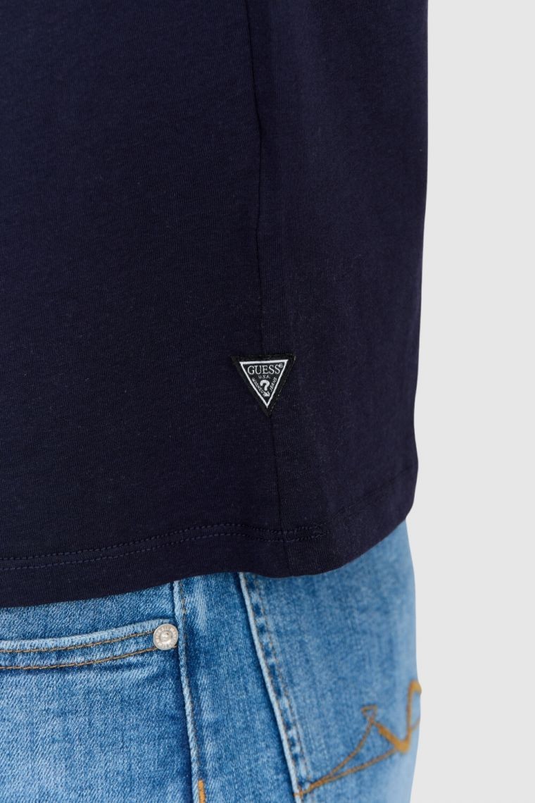 GUESS T-shirt navy blue slim fit