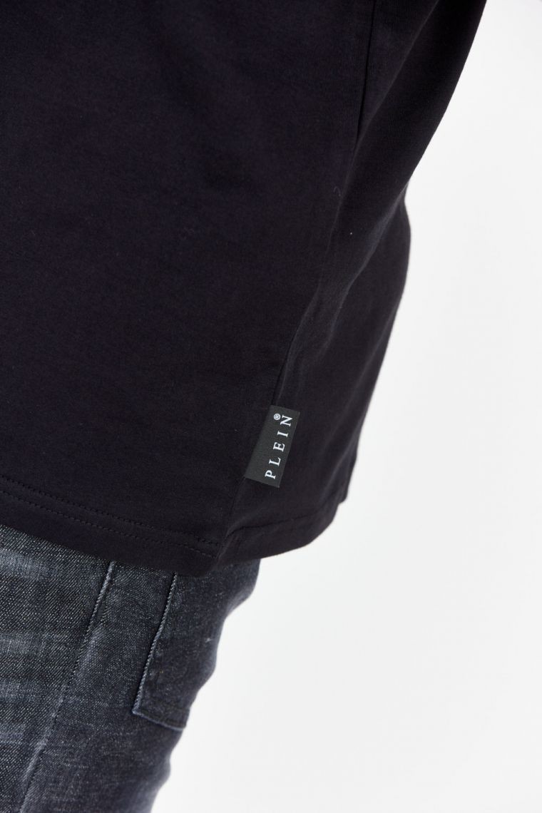 PHILIPP PLEIN Czarny t-shirt męski z logo