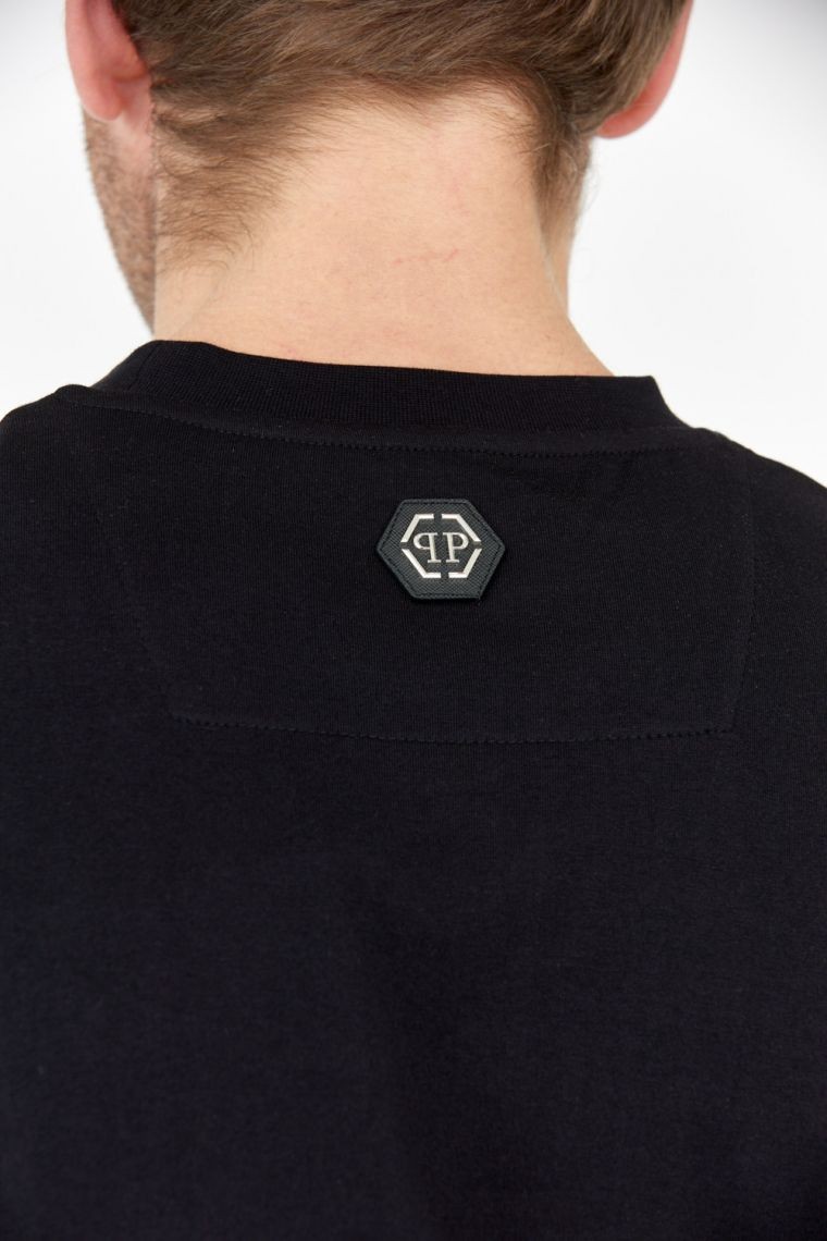 PHILIPP PLEIN Czarny t-shirt męski x-ray skull