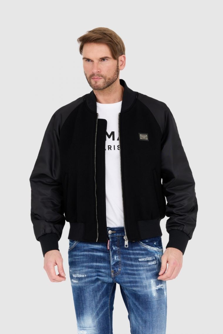 DOLCE & GABBANA Wool and nylon bomber