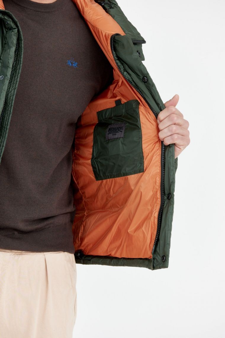 BLAUER Men's dark green TRACY down jacket with hood