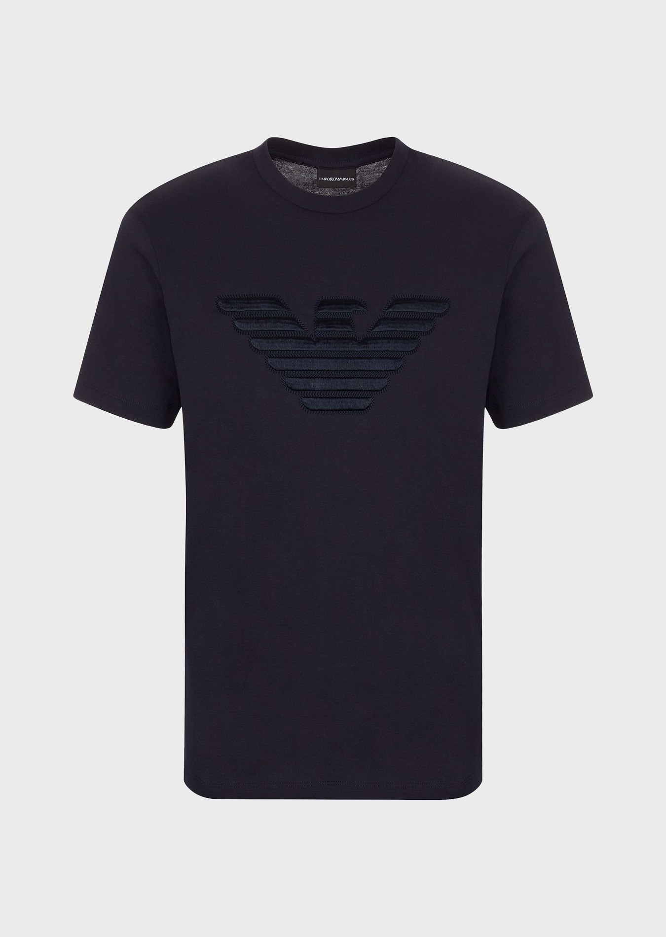 EMPORIO ARMANI T-shirt navy blue embroidered logo