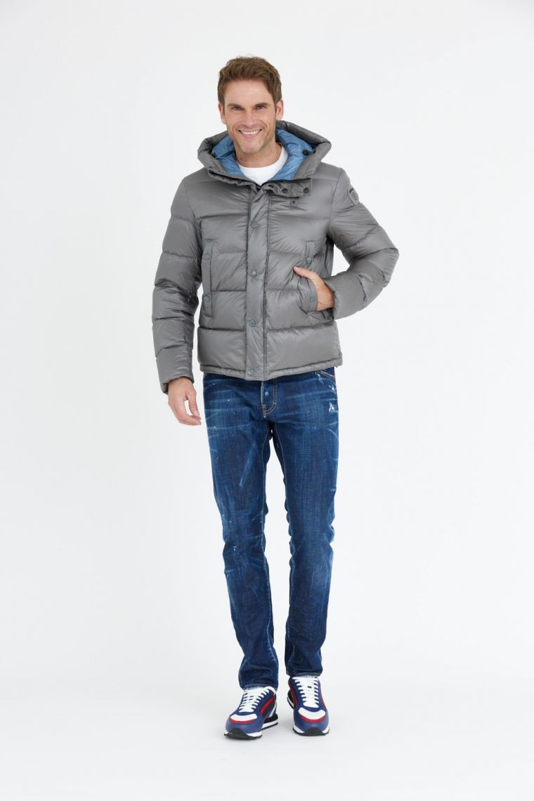 BLAUER Men's Tracy steel down jacket with hood