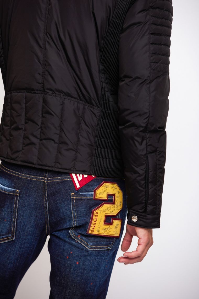 DSQUARED2 Чоловічий чорний пуховик з коміром-стійкою