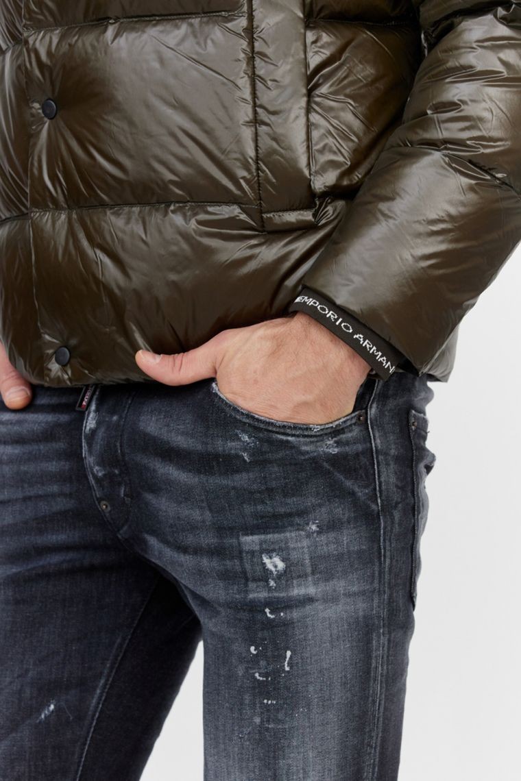 Темно-зелений чоловічий пуховик EMPORIO ARMANI