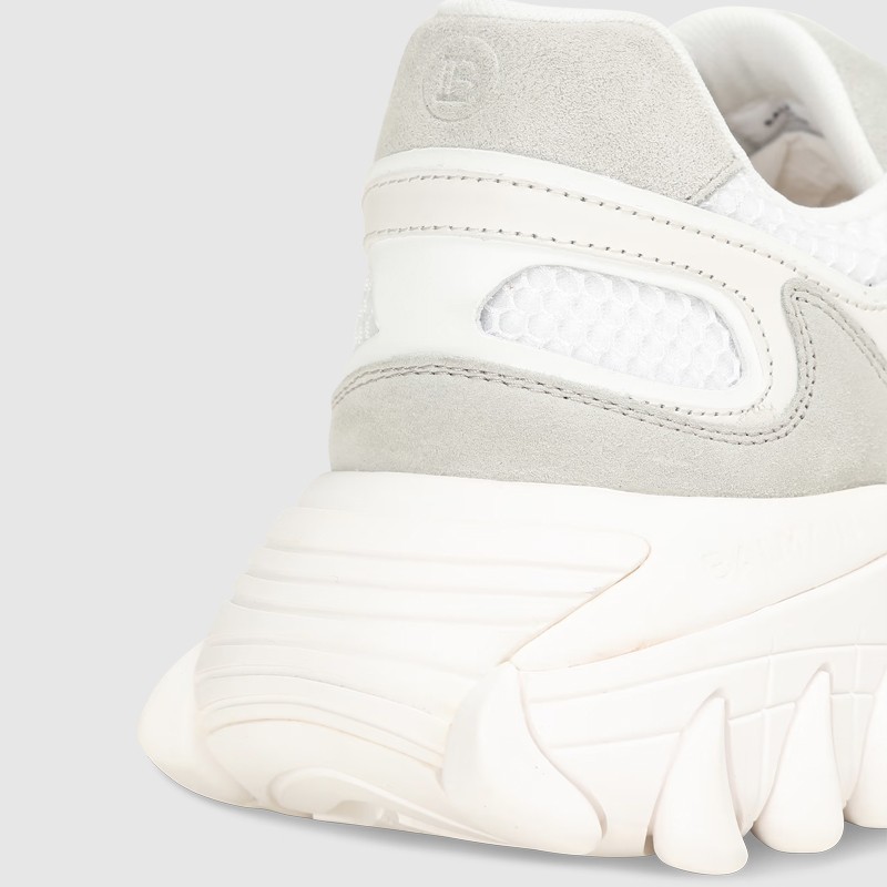 BALMAIN Sneakersy skórzane damskie białe B-East