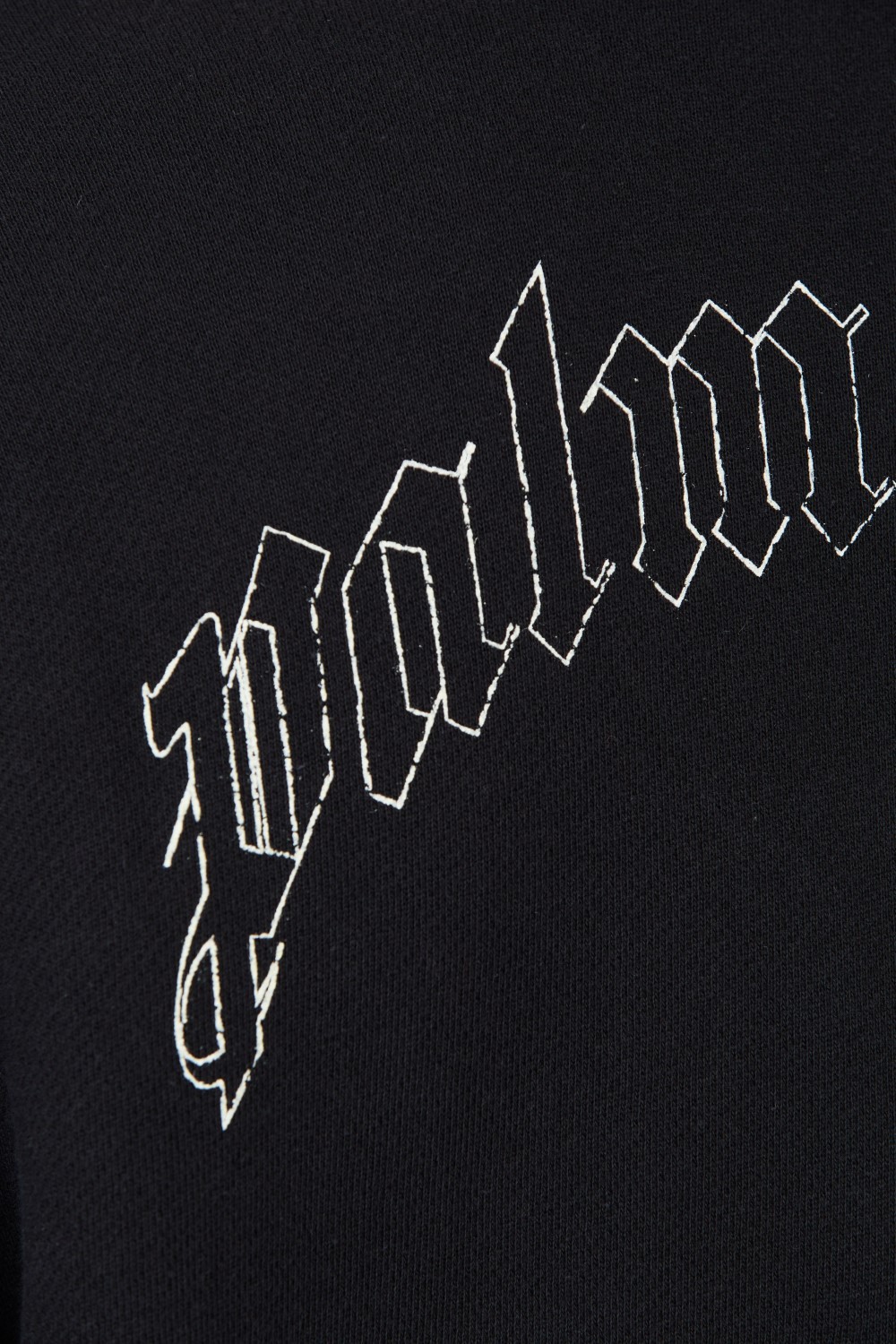 PALM ANGELS Czarna bluza Split Shark Crew