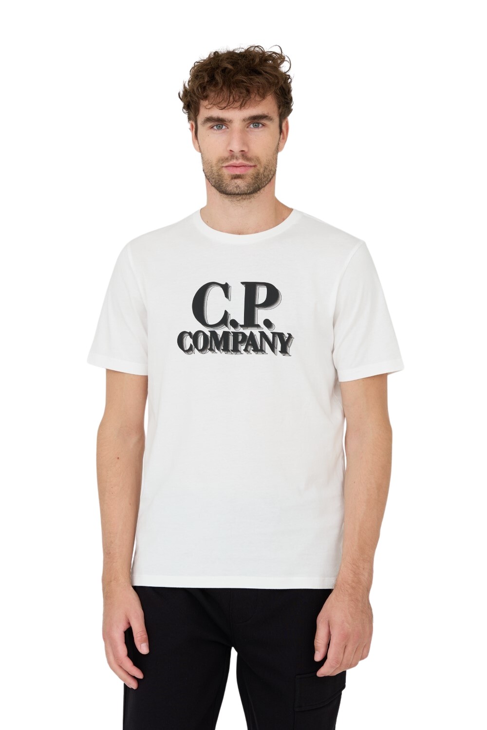 C.P. COMPANY Biały t-shirt Short Sleeve