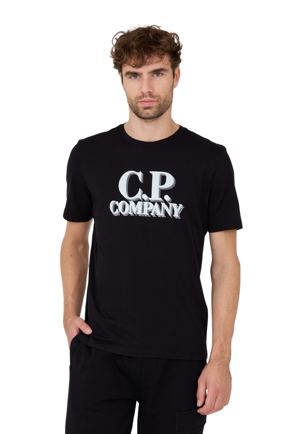 C.P. COMPANY Czarny t-shirt Short Sleeve