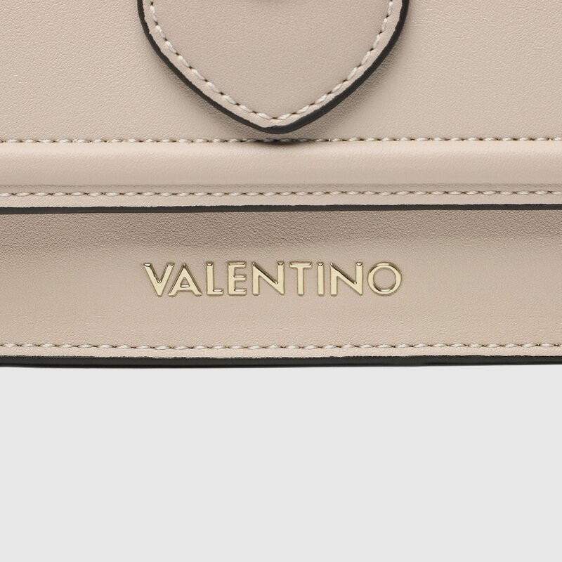 VALENTINO Ecru torebka z sercem sery satchel