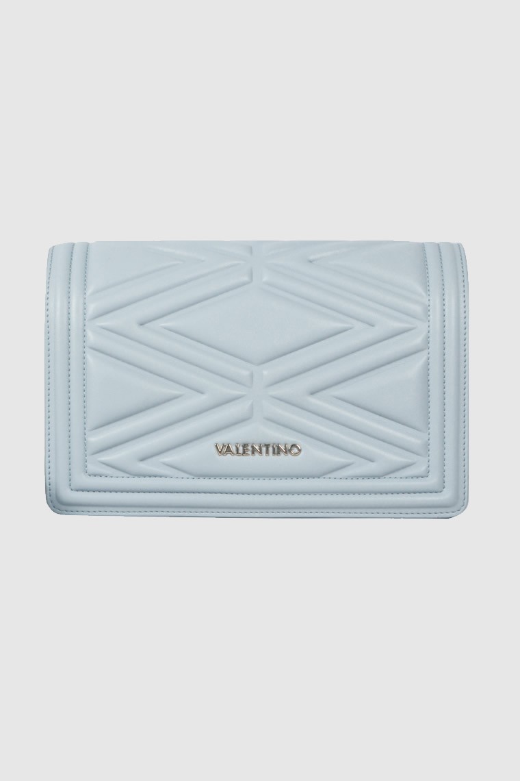 VALENTINO Tłoczona błękitna torebka souvenir re satchel