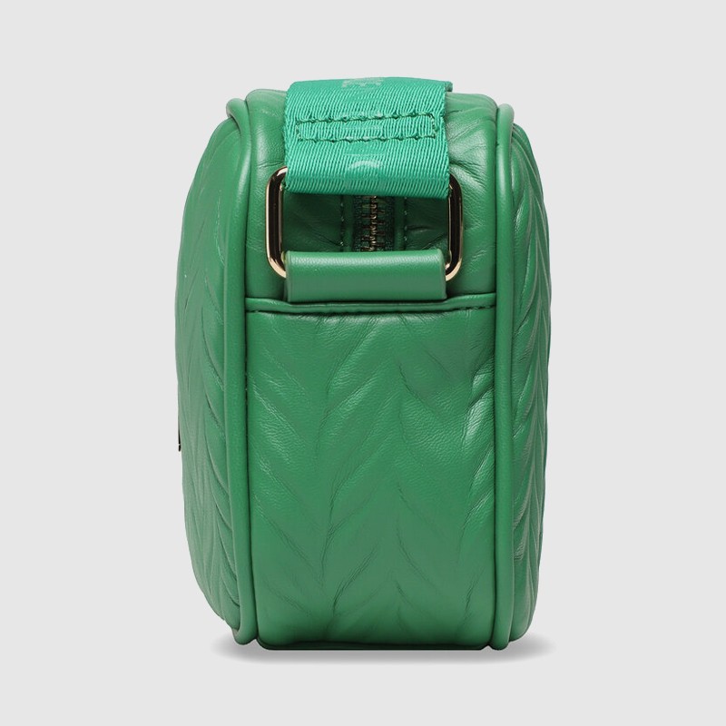 VALENTINO Tłoczona zielona torebka z przypinaną saszetką sunny re haversack