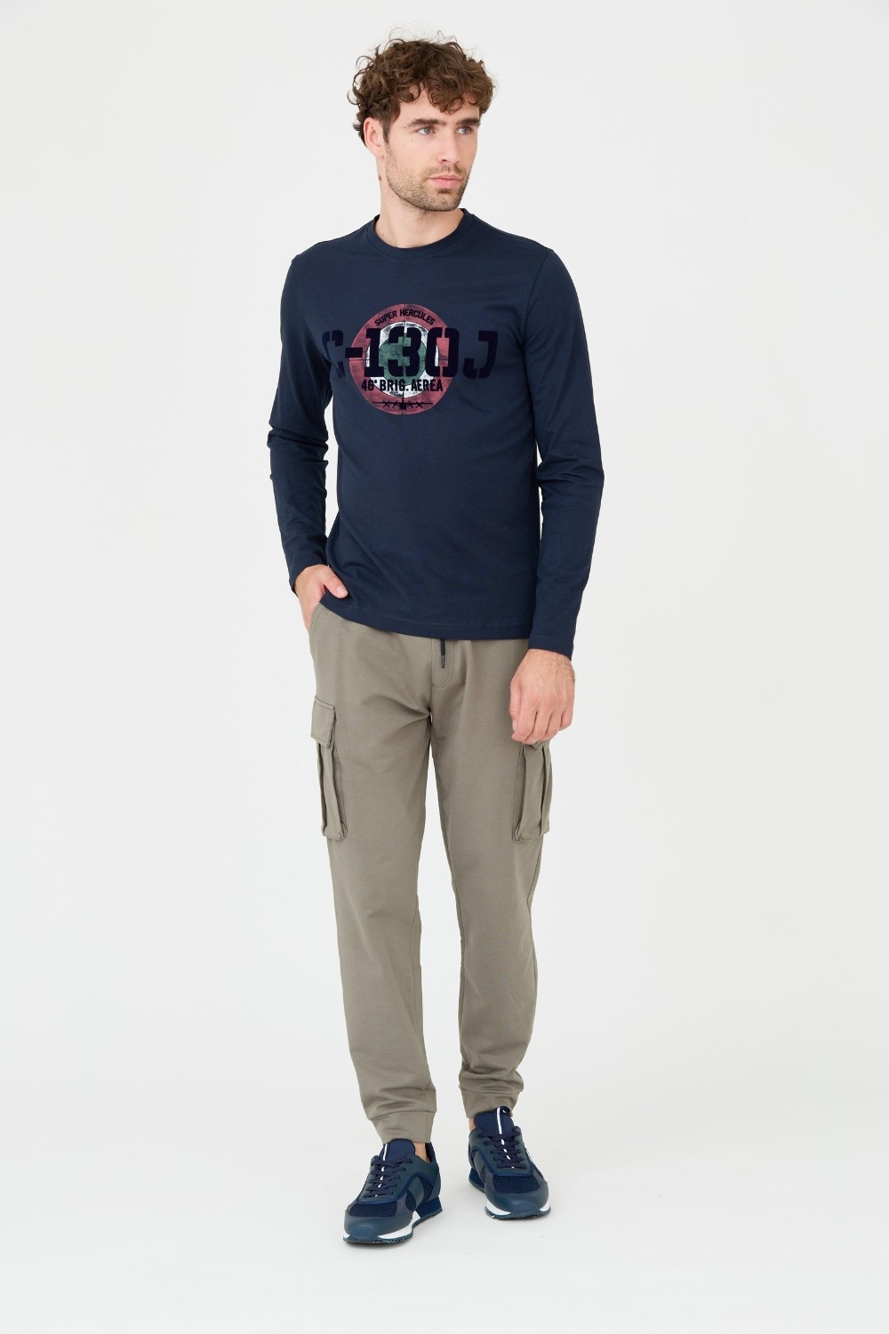 AERONAUTICA MILITARE Granatowy longsleeve